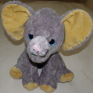 12" Ellie the Elephant Plush Gray Soft Stuffed Animal with Glitter Blue Eyes